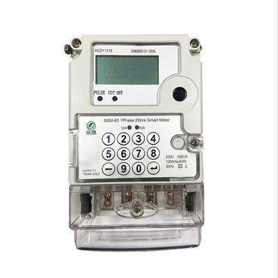 คุณภาพ  White Electricity Electric Token Meter 50HZ Keypad Energy Meter Single Phase  Two Wire โรงงาน